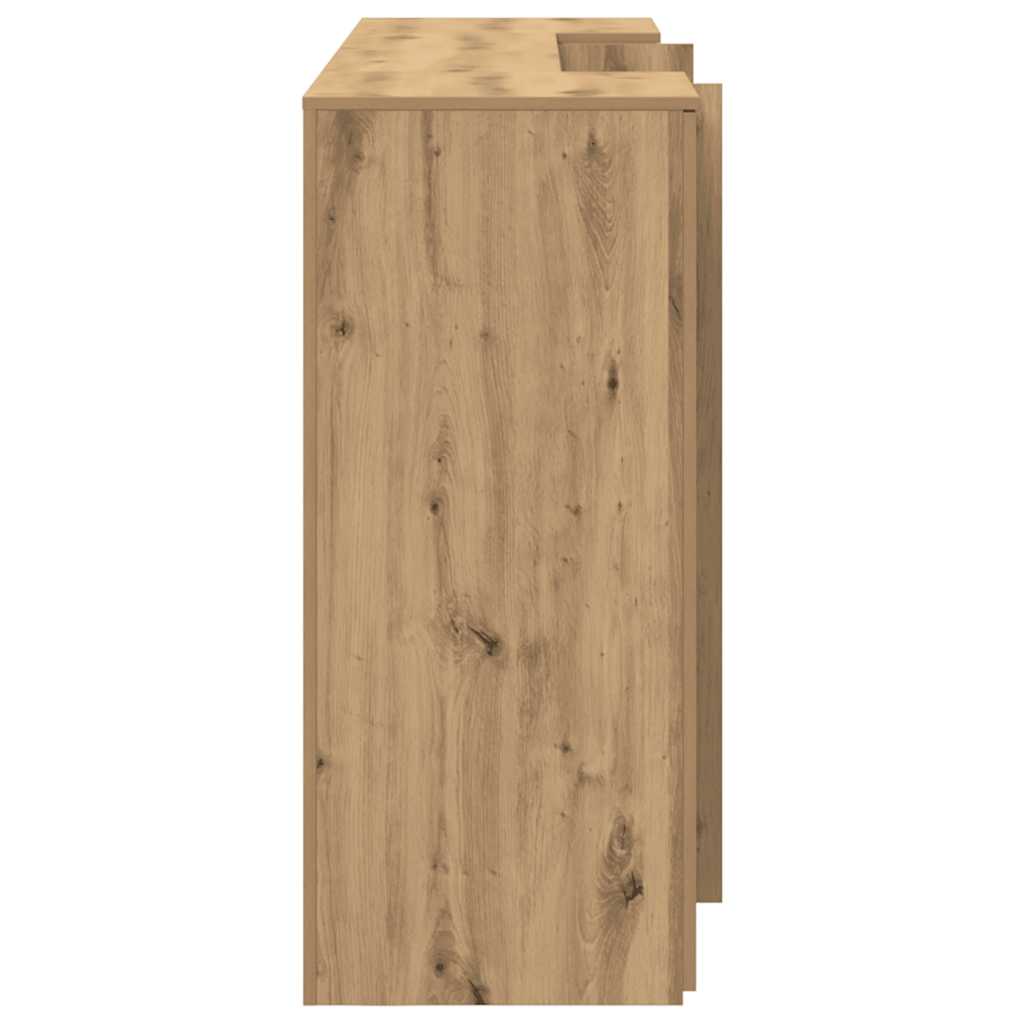 Receptiebalie 200X50X103,5Cm Bewerkt Hout Artisanaal Eikenkleur