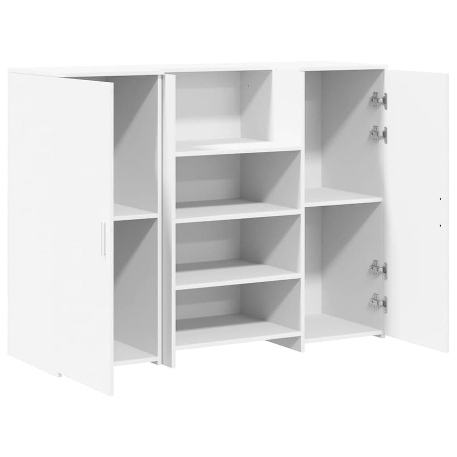 Receptiebalie 135x50x103,5 cm bewerkt hout wit
