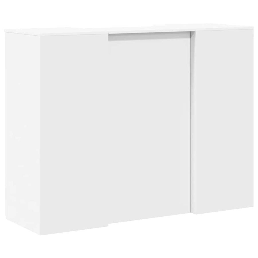 Receptiebalie 135x50x103,5 cm bewerkt hout wit