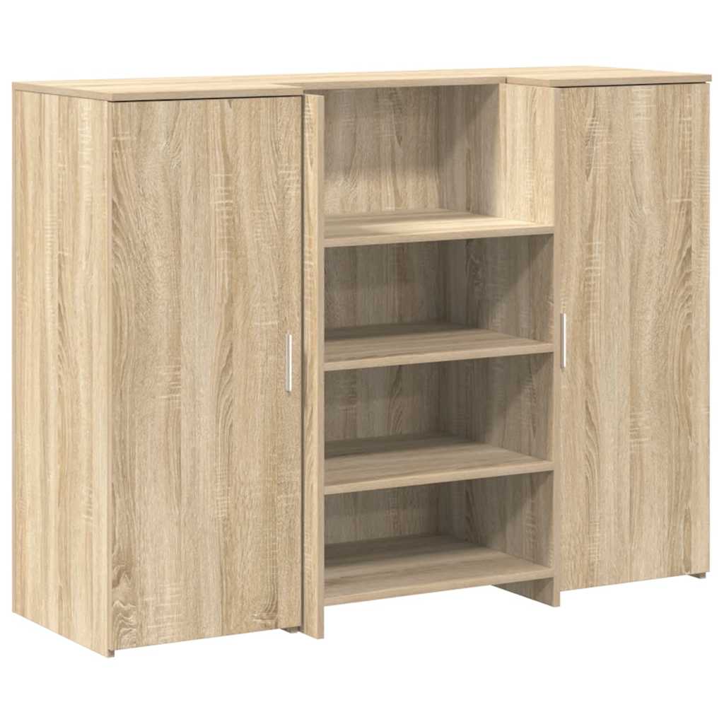Receptiebalie 135X50X103,5 Cm Bewerkt Hout Kleurig 135 x 50 x 103.5 cm