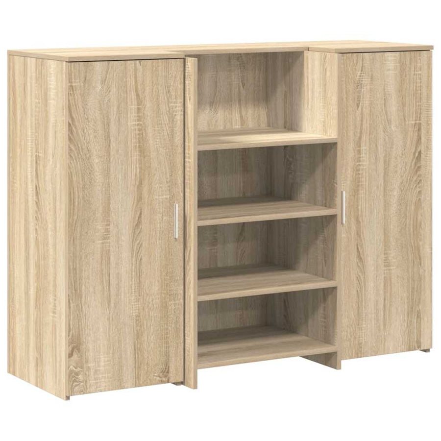 Receptiebalie 135X50X103,5 Cm Bewerkt Hout Kleurig 135 x 50 x 103.5 cm