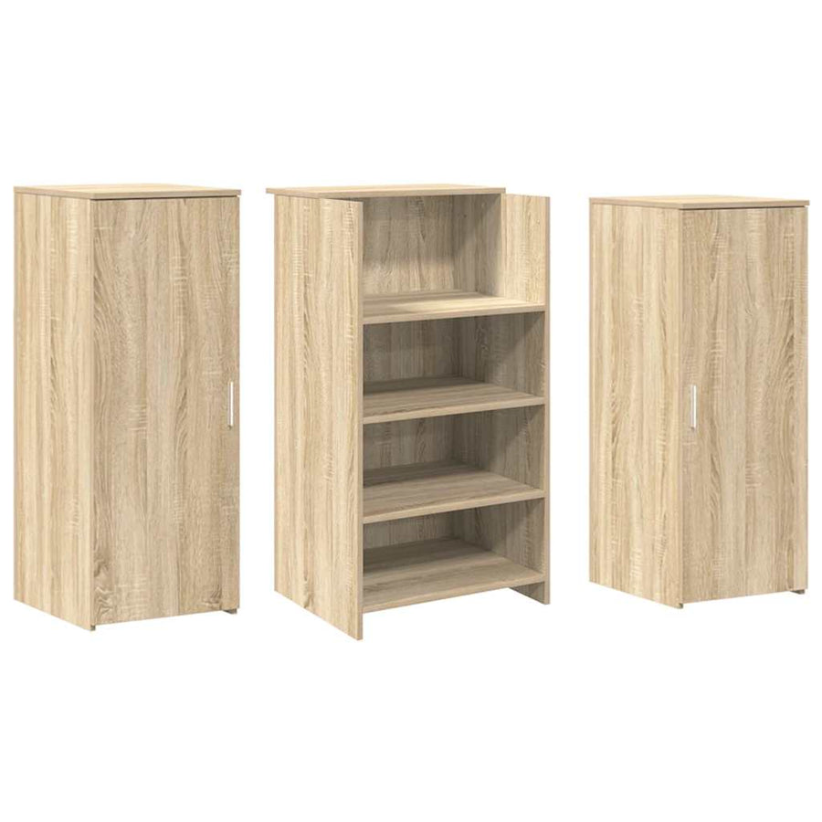 Receptiebalie 135X50X103,5 Cm Bewerkt Hout Kleurig 135 x 50 x 103.5 cm