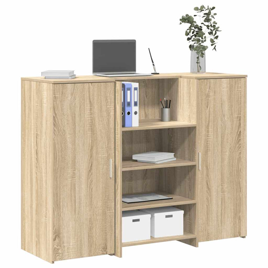 Receptiebalie 135X50X103,5 Cm Bewerkt Hout Kleurig 135 x 50 x 103.5 cm