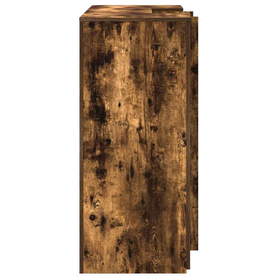 Receptiebalie 135x50x103,5 cm bewerkt hout gerookt eikenkleurig