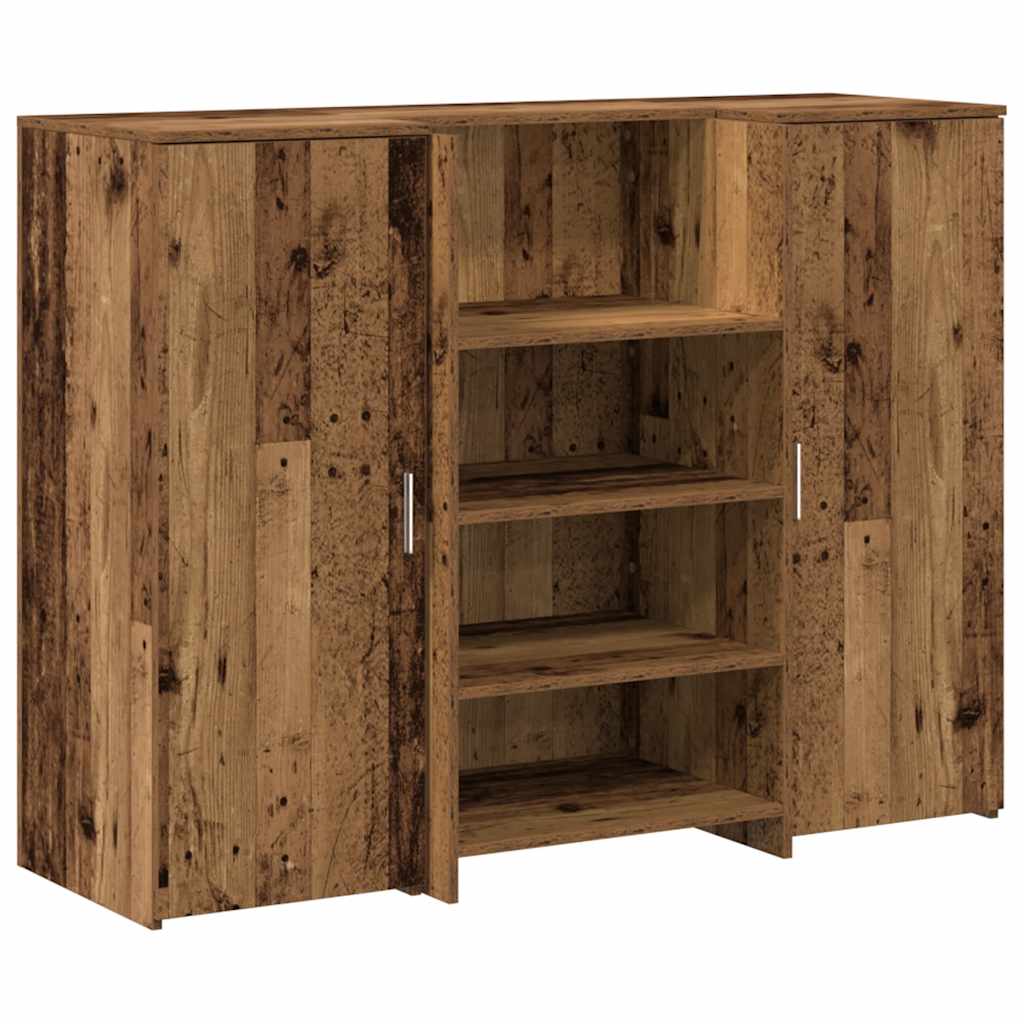 Receptiebalie 135X50X103,5 Cm Bewerkt Hout Kleurig 135 x 50 x 103.5 cm Oud hout