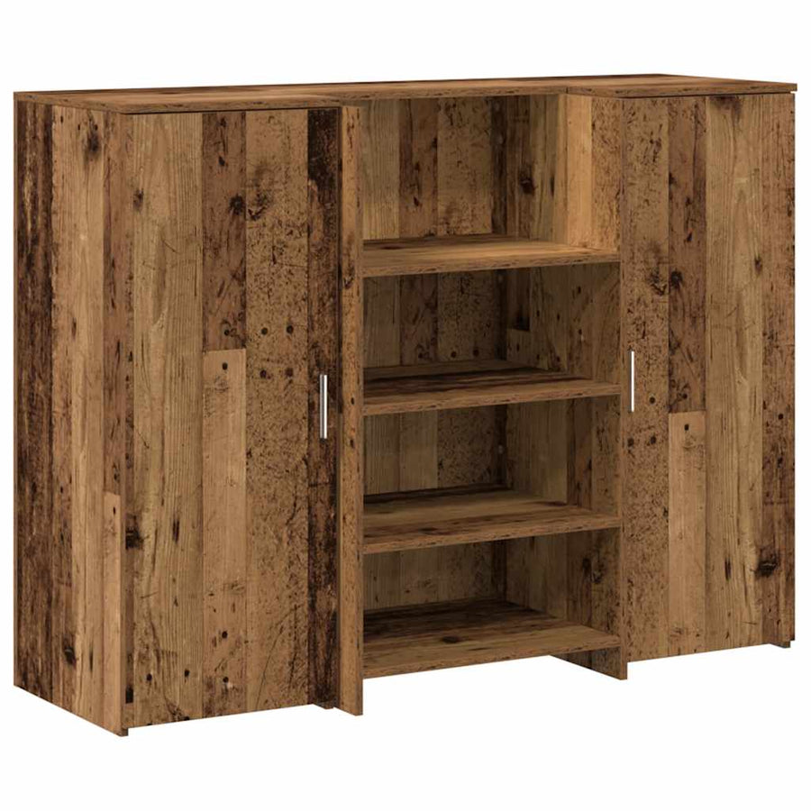 Receptiebalie 135X50X103,5 Cm Bewerkt Hout Kleurig 135 x 50 x 103.5 cm Oud hout