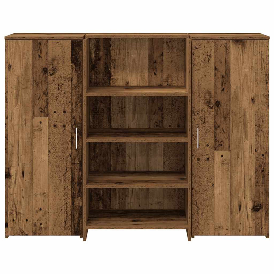 Receptiebalie 135X50X103,5 Cm Bewerkt Hout Kleurig 135 x 50 x 103.5 cm Oud hout