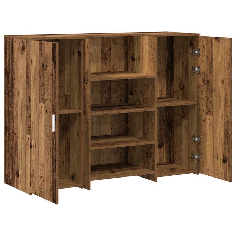 Receptiebalie 135X50X103,5 Cm Bewerkt Hout Kleurig 135 x 50 x 103.5 cm Oud hout