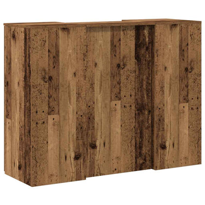 Receptiebalie 135X50X103,5 Cm Bewerkt Hout Kleurig 135 x 50 x 103.5 cm Oud hout