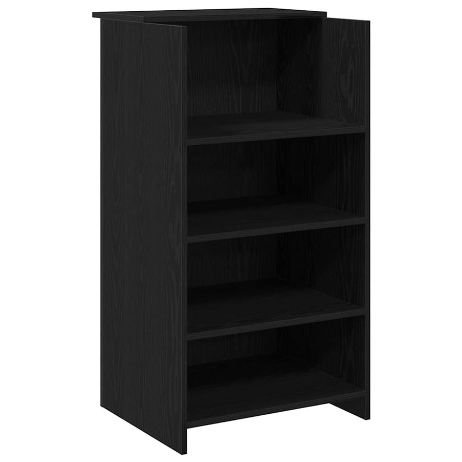 Receptiebalie 155x50x103,5 cm bewerkt hout zwart eikenkleur