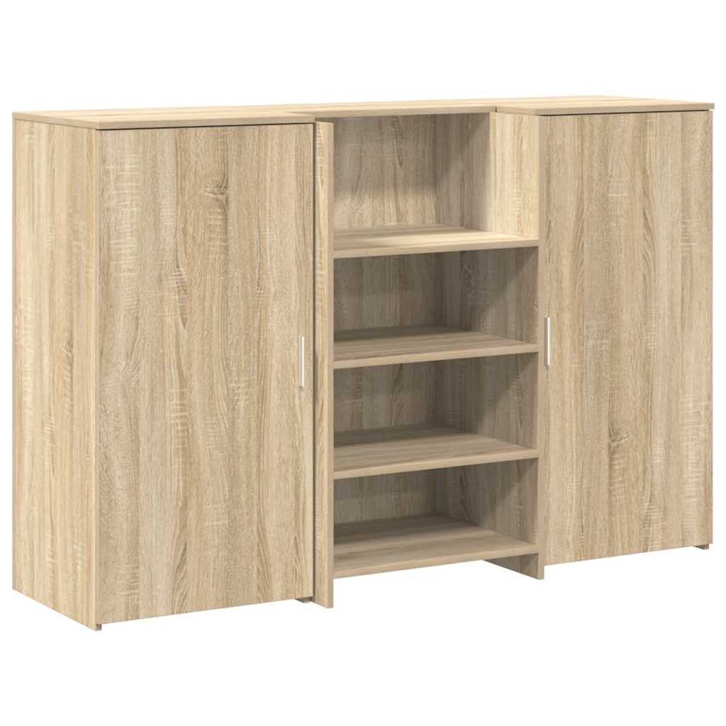 Receptiebalie 155X50X103,5 Cm Bewerkt Hout Kleurig 155 x 50 x 103.5 cm Sonoma eiken