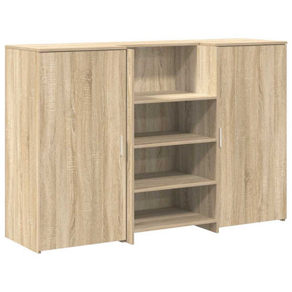 Receptiebalie 155X50X103,5 Cm Bewerkt Hout Kleurig 155 x 50 x 103.5 cm Sonoma eiken
