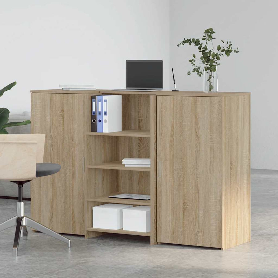 Receptiebalie 155X50X103,5 Cm Bewerkt Hout Kleurig 155 x 50 x 103.5 cm Sonoma eiken