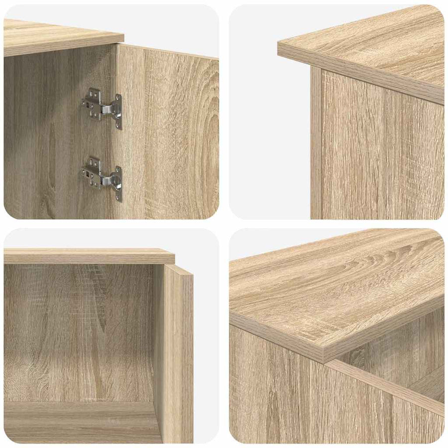 Receptiebalie 155X50X103,5 Cm Bewerkt Hout Kleurig 155 x 50 x 103.5 cm Sonoma eiken