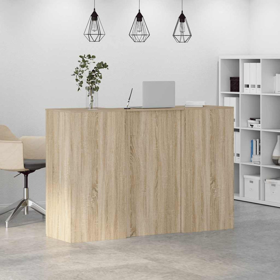 Receptiebalie 155X50X103,5 Cm Bewerkt Hout Kleurig 155 x 50 x 103.5 cm Sonoma eiken