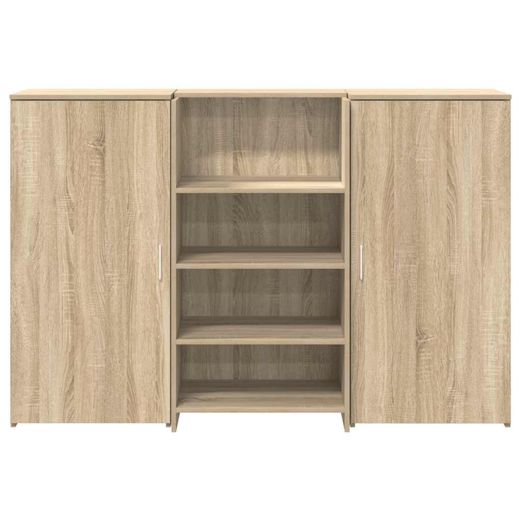 Receptiebalie 155X50X103,5 Cm Bewerkt Hout Kleurig 155 x 50 x 103.5 cm Sonoma eiken