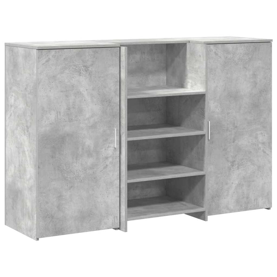 Receptiebalie 155X50X103,5 Cm Bewerkt Hout 155 x 50 x 103.5 cm Betongrijs