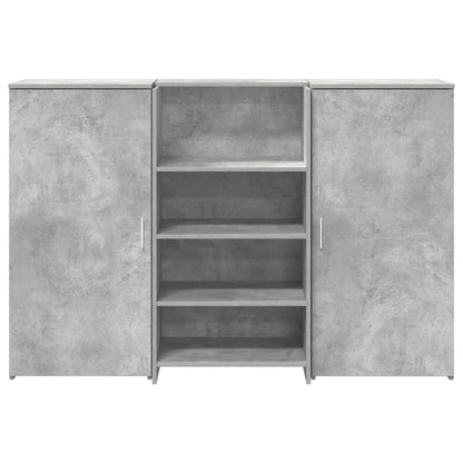 Receptiebalie 155X50X103,5 Cm Bewerkt Hout 155 x 50 x 103.5 cm Betongrijs