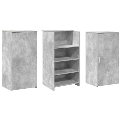 Receptiebalie 155X50X103,5 Cm Bewerkt Hout 155 x 50 x 103.5 cm Betongrijs
