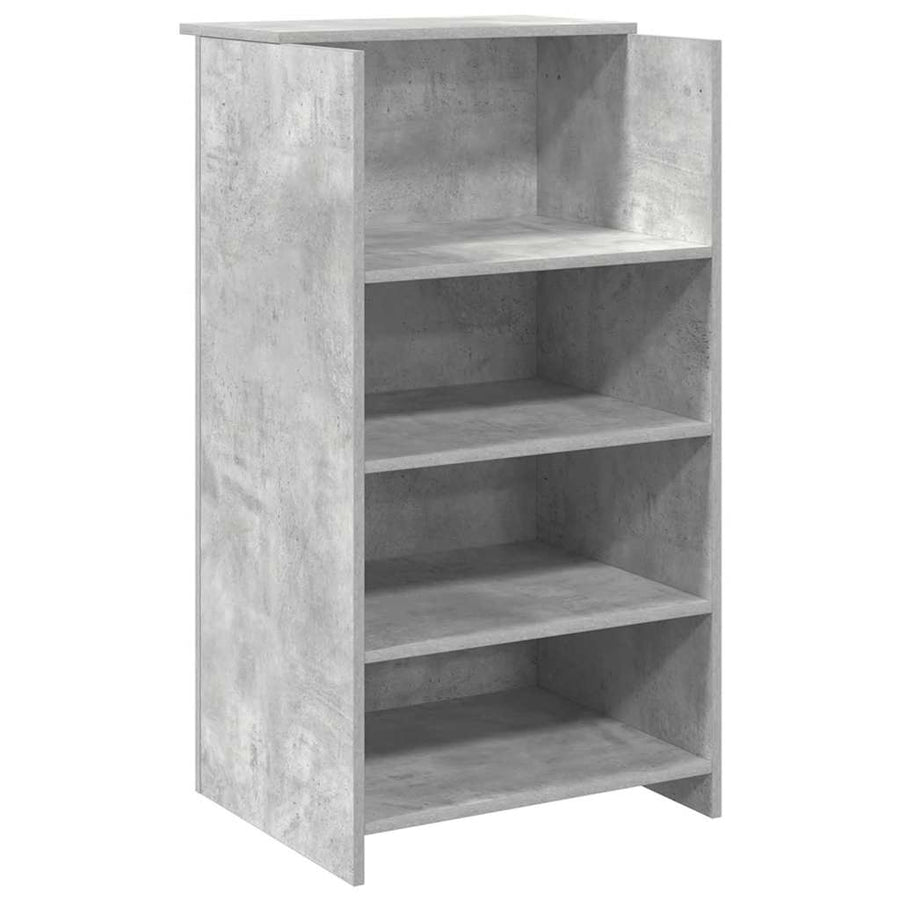 Receptiebalie 155X50X103,5 Cm Bewerkt Hout 155 x 50 x 103.5 cm Betongrijs
