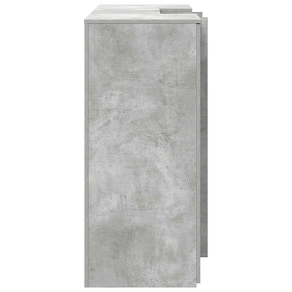 Receptiebalie 155X50X103,5 Cm Bewerkt Hout 155 x 50 x 103.5 cm Betongrijs