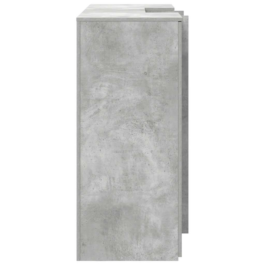 Receptiebalie 155X50X103,5 Cm Bewerkt Hout 155 x 50 x 103.5 cm Betongrijs