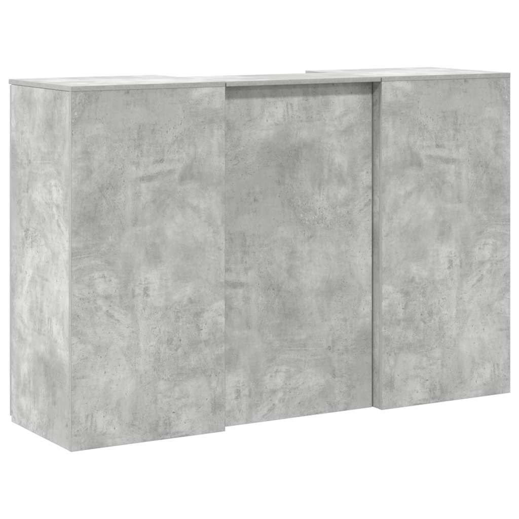 Receptiebalie 155X50X103,5 Cm Bewerkt Hout 155 x 50 x 103.5 cm Betongrijs