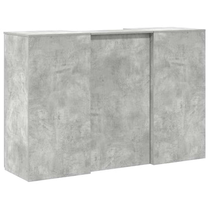 Receptiebalie 155X50X103,5 Cm Bewerkt Hout 155 x 50 x 103.5 cm Betongrijs