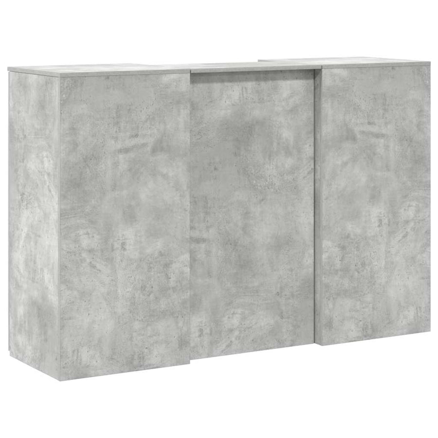 Receptiebalie 155X50X103,5 Cm Bewerkt Hout 155 x 50 x 103.5 cm Betongrijs