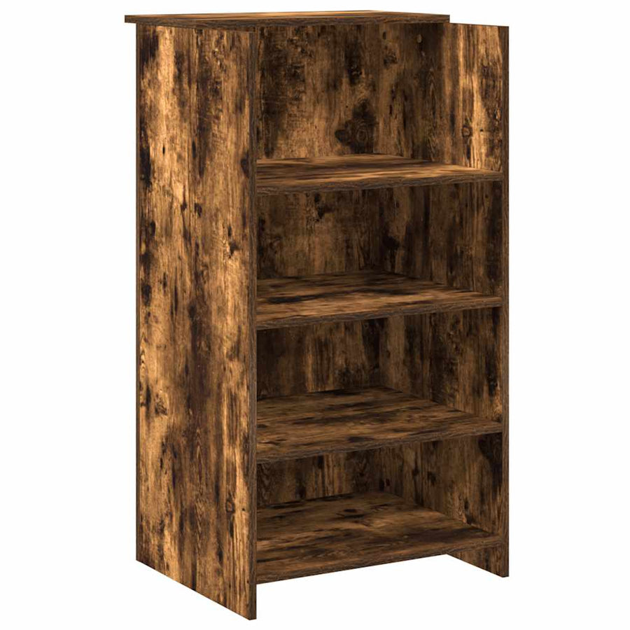 Receptiebalie 155x50x103,5 cm bewerkt hout gerookt eikenkleurig