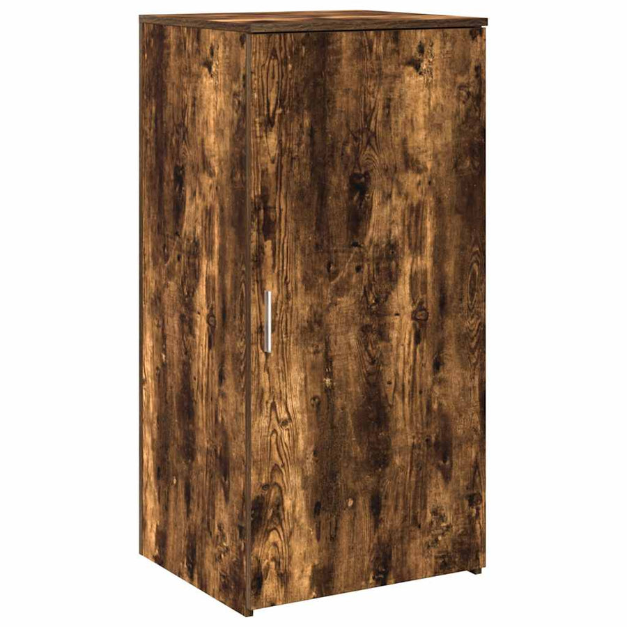 Receptiebalie 155x50x103,5 cm bewerkt hout gerookt eikenkleurig