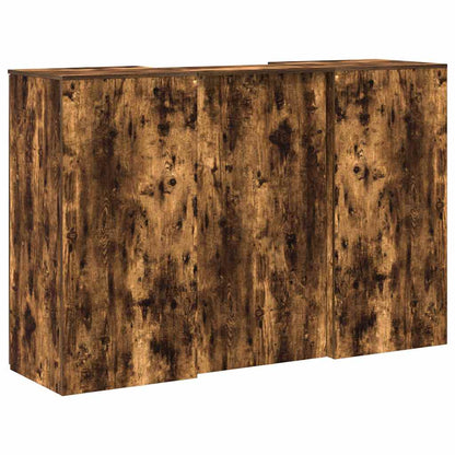 Receptiebalie 155x50x103,5 cm bewerkt hout gerookt eikenkleurig