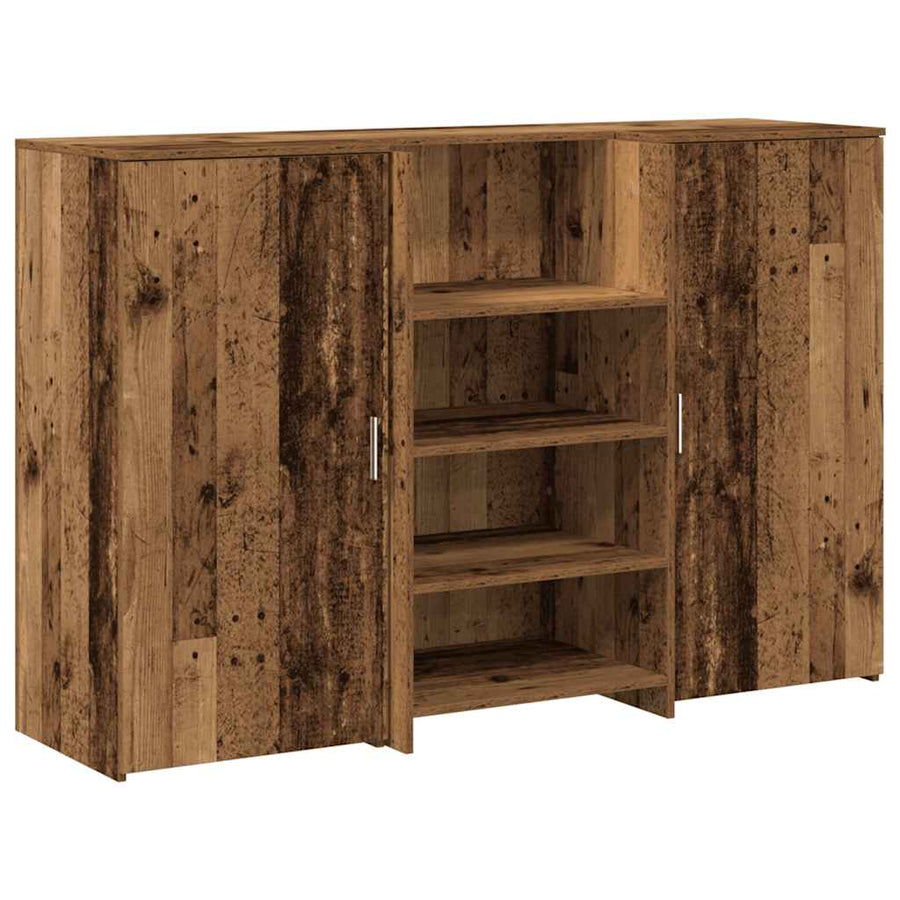 Receptiebalie 155X50X103,5 Cm Bewerkt Hout Kleurig 155 x 50 x 103.5 cm Oud hout