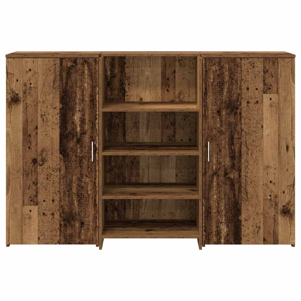 Receptiebalie 155X50X103,5 Cm Bewerkt Hout Kleurig 155 x 50 x 103.5 cm Oud hout