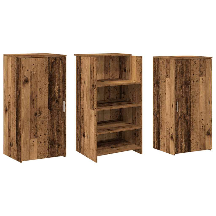 Receptiebalie 155X50X103,5 Cm Bewerkt Hout Kleurig 155 x 50 x 103.5 cm Oud hout