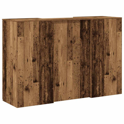 Receptiebalie 155X50X103,5 Cm Bewerkt Hout Kleurig 155 x 50 x 103.5 cm Oud hout