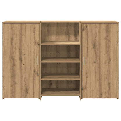 Receptiebalie 155X50X103,5Cm Bewerkt Hout Artisanaal Eikenkleur 155 x 50 x 103.5 cm artisanaal eikenkleurig