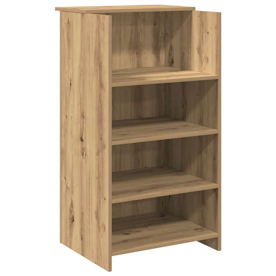 Receptiebalie 155X50X103,5Cm Bewerkt Hout Artisanaal Eikenkleur 155 x 50 x 103.5 cm artisanaal eikenkleurig