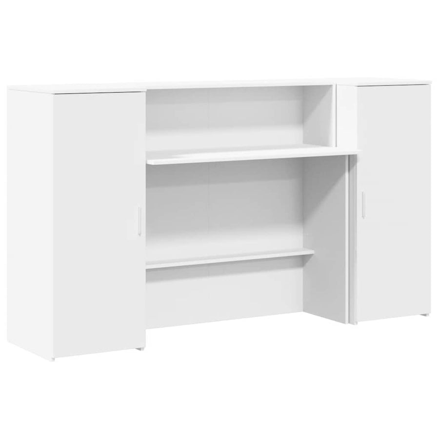 Receptiebalie 180x50x103,5 cm bewerkt hout wit