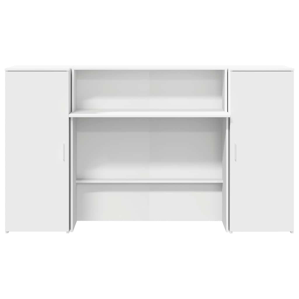 Receptiebalie 180x50x103,5 cm bewerkt hout wit