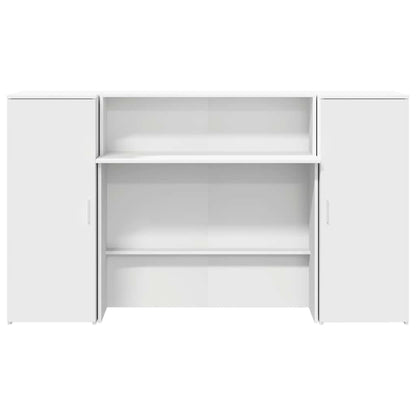 Receptiebalie 180x50x103,5 cm bewerkt hout wit
