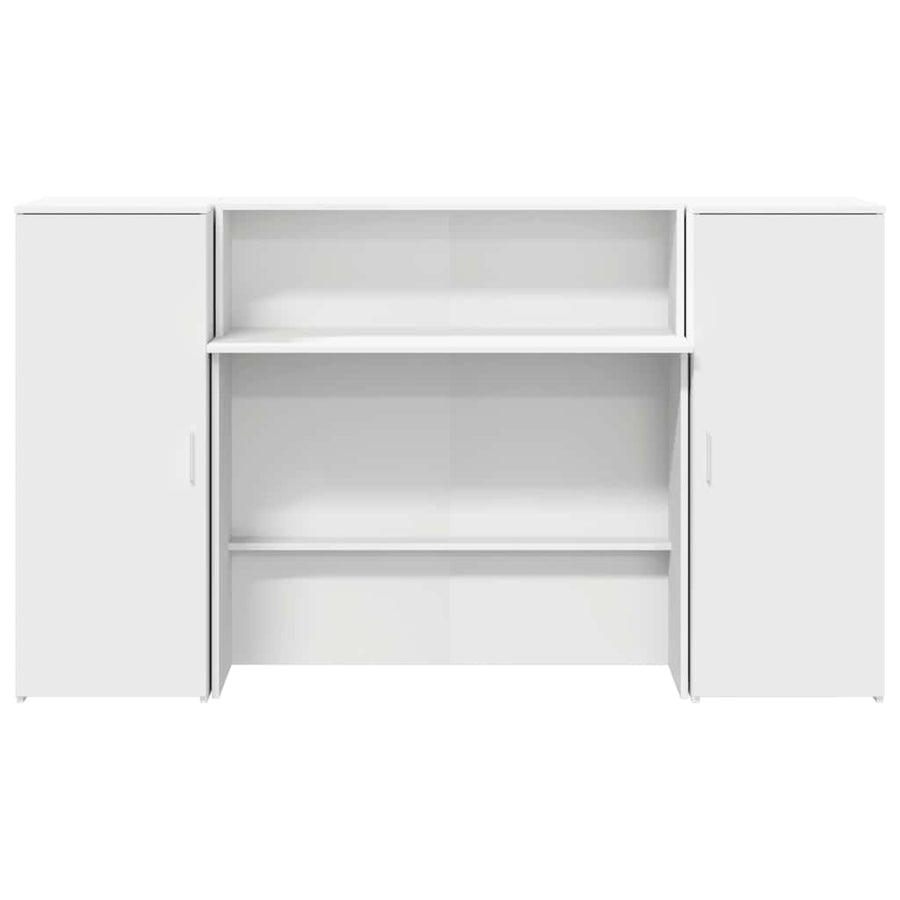 Receptiebalie 180x50x103,5 cm bewerkt hout wit