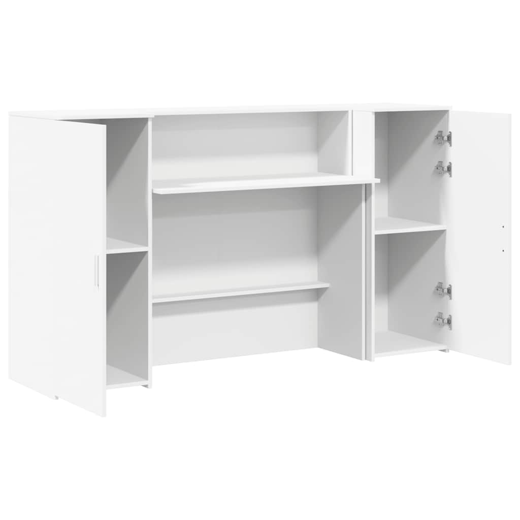 Receptiebalie 180x50x103,5 cm bewerkt hout wit