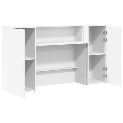 Receptiebalie 180x50x103,5 cm bewerkt hout wit