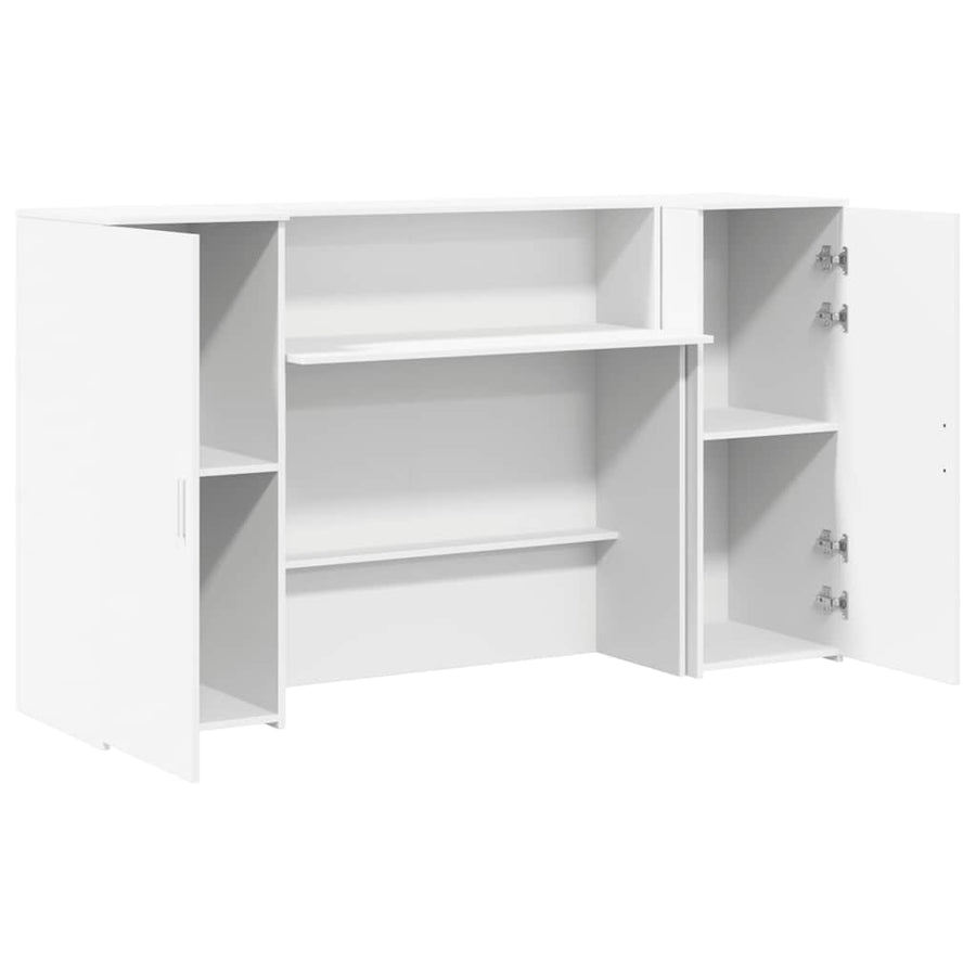 Receptiebalie 180x50x103,5 cm bewerkt hout wit