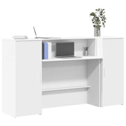 Receptiebalie 180x50x103,5 cm wit bewerkt hout
