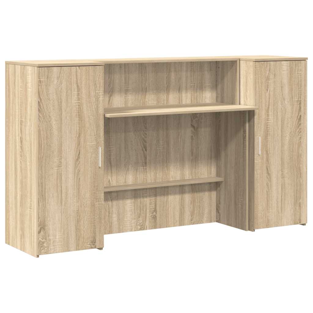 Receptiebalie 180X50X103,5 Cm Bewerkt Hout Kleurig 180 x 50 x 103.5 cm