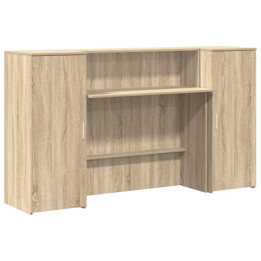 Receptiebalie 180X50X103,5 Cm Bewerkt Hout Kleurig 180 x 50 x 103.5 cm