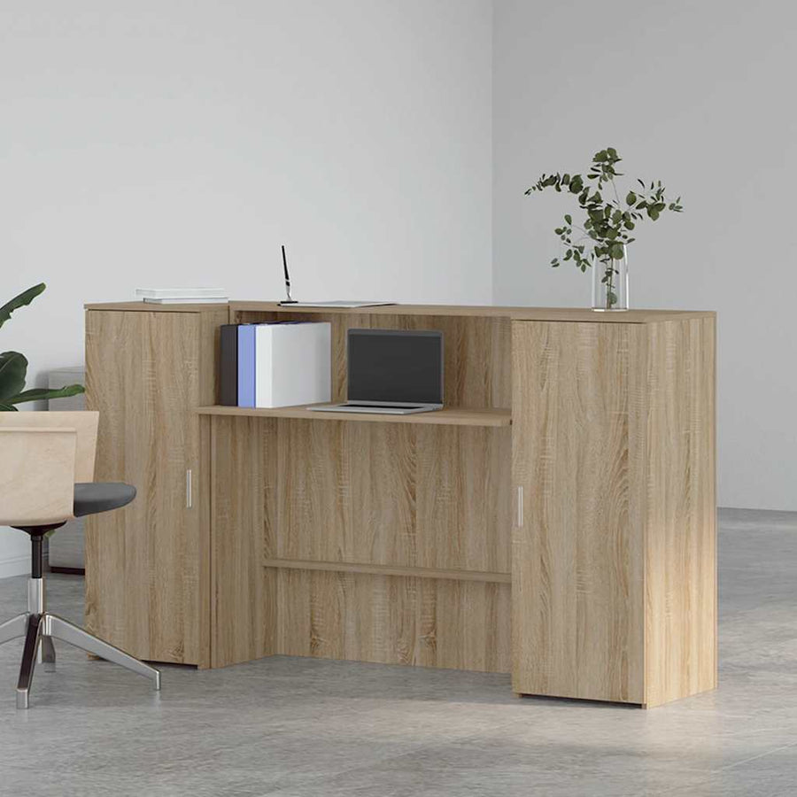 Receptiebalie 180X50X103,5 Cm Bewerkt Hout Kleurig 180 x 50 x 103.5 cm