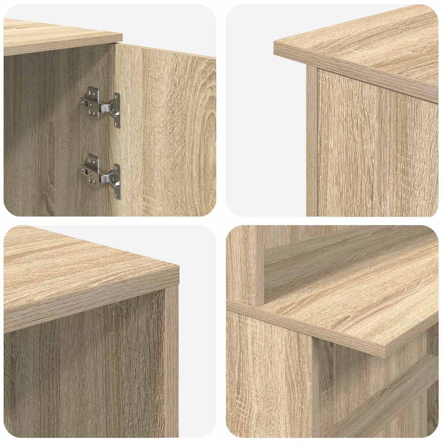 Receptiebalie 180X50X103,5 Cm Bewerkt Hout Kleurig 180 x 50 x 103.5 cm